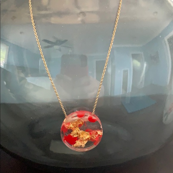 uncommon goods Jewelry - Uncommon goods red gold pendant & necklace